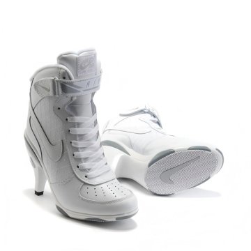 White Nike Air Force 1 High Top Heels White Nike Air Force 1 High Top Heels